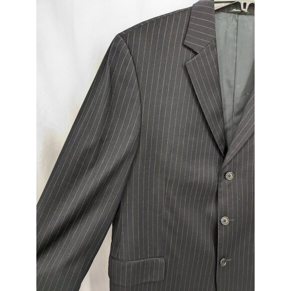 J.Crew Blazer Men Size 44L Pinstriped 100% Wool Sportcoat Preppy Office Academia - Picture 11 of 16
